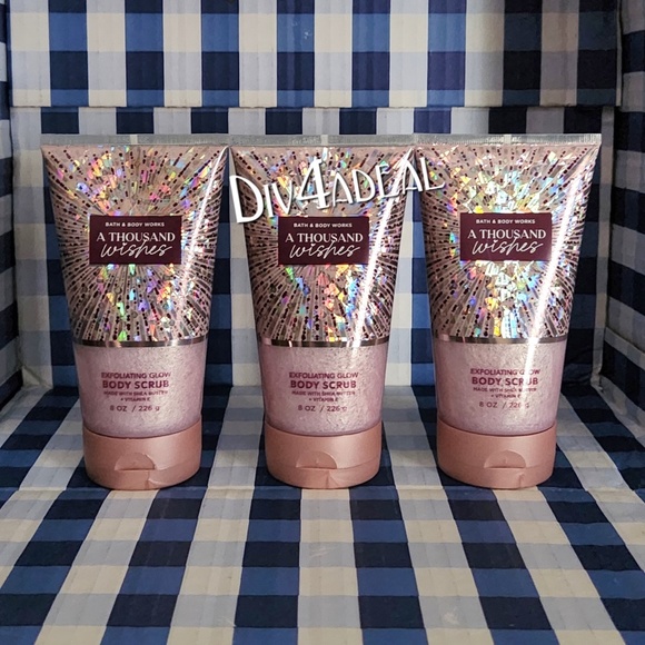 3x Bath & Body Works THOUSAND WISHES Body Scrubs